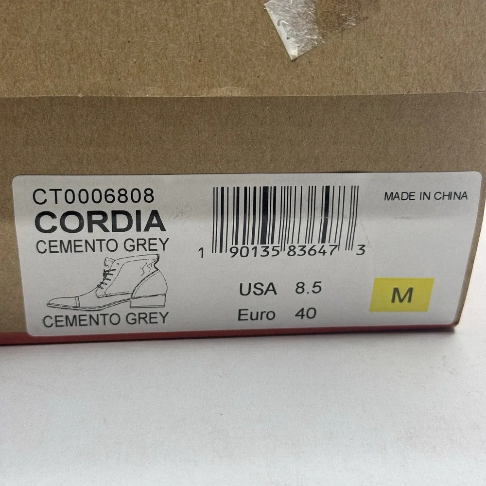 Comfortiva Cordia Womens Leather Ankle Boots Cemento Grey 8.5 M CT0006808